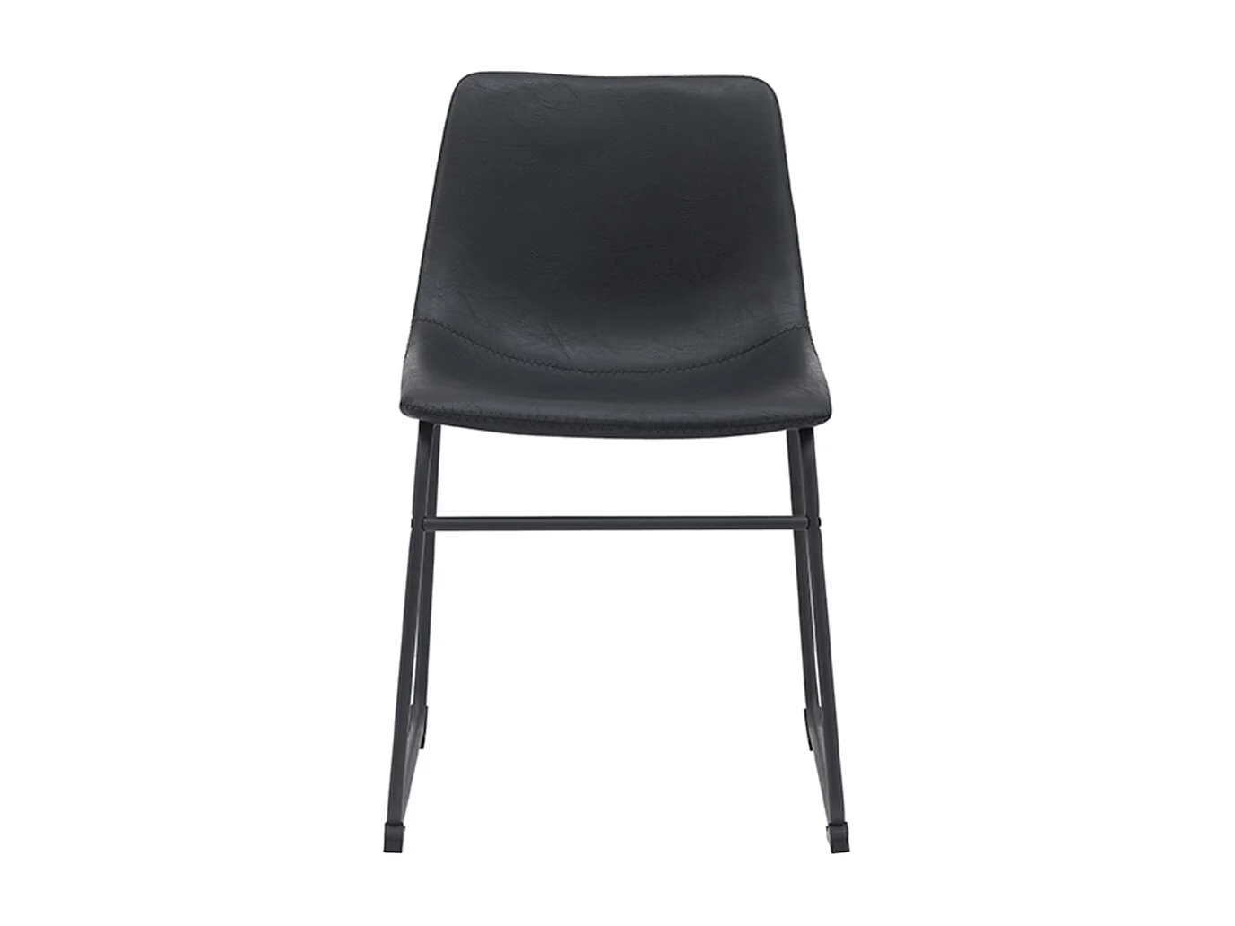 Chaise de salle à manger Risto - Noir - Cuir PU - Lot de 2