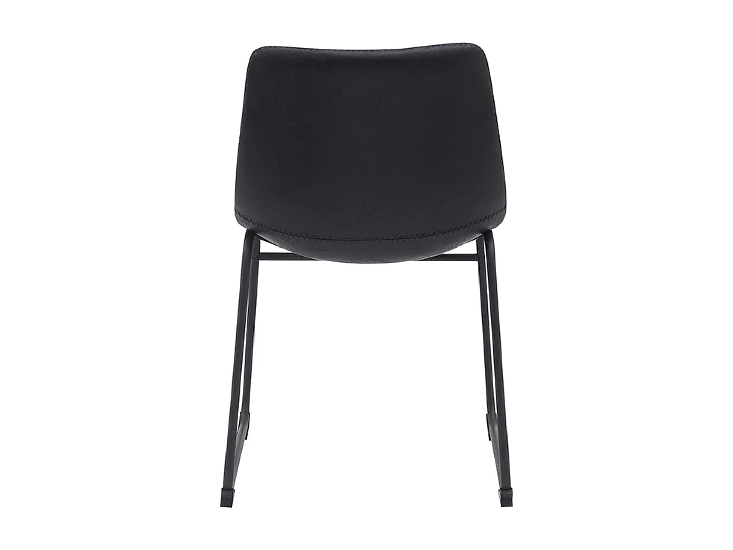 Chaise de salle à manger Risto - Noir - Cuir PU - Lot de 2