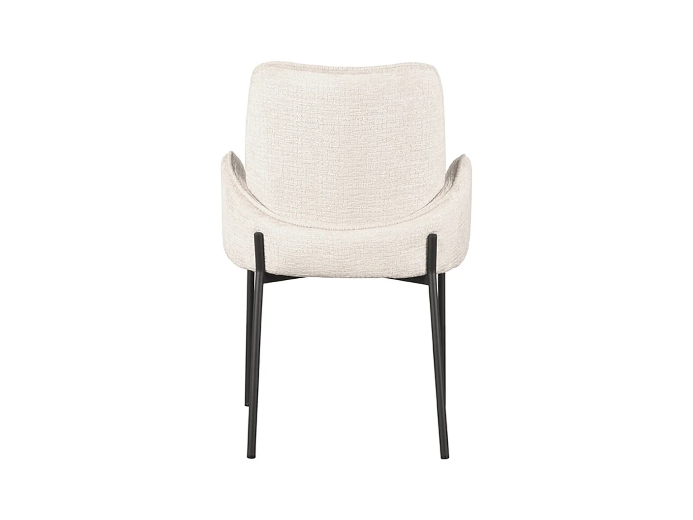 Chaise de salle à manger Joni - Crème - Velours - lot de 2