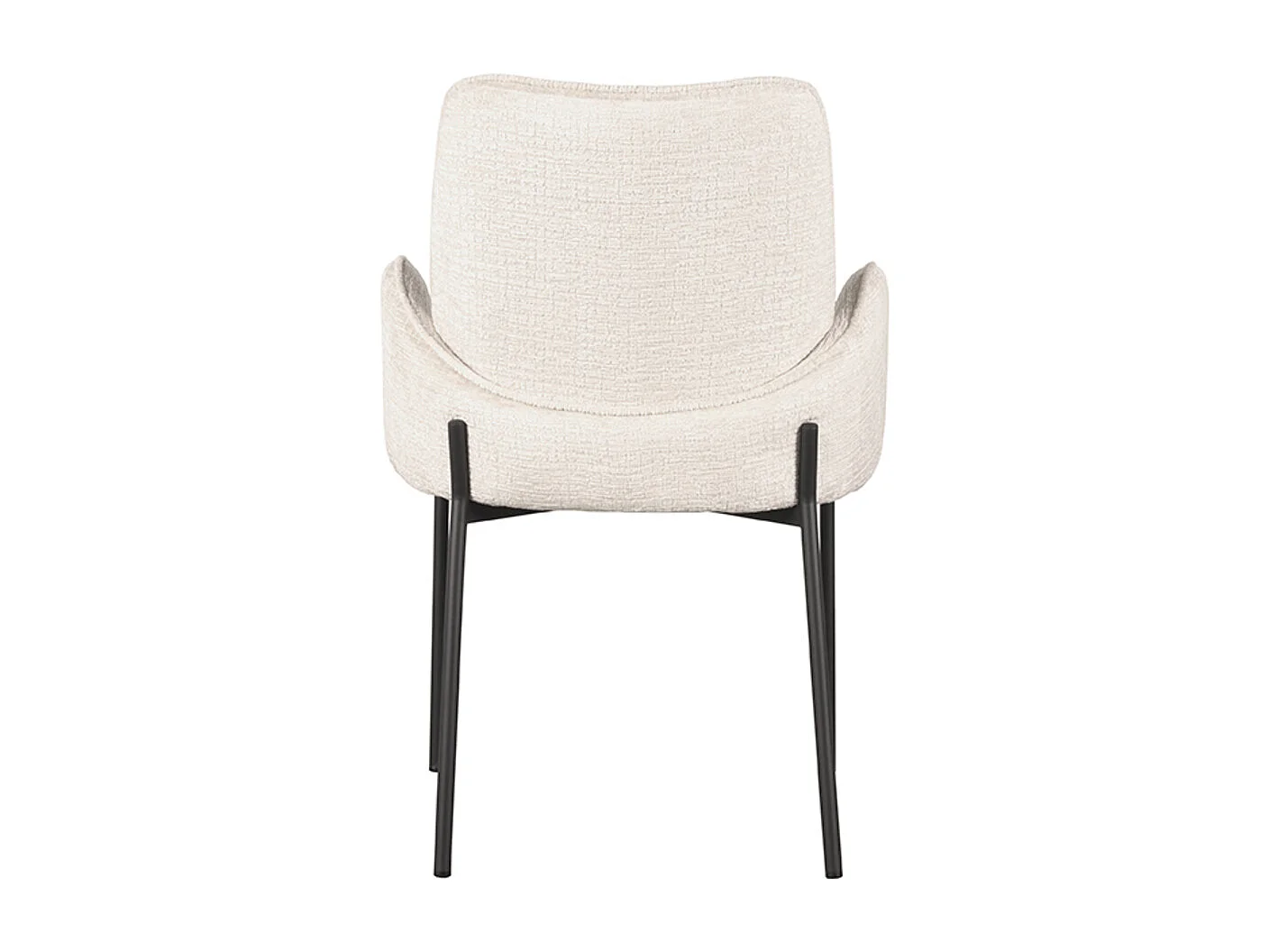 Chaise de salle à manger Joni - Crème - Velours - lot de 2