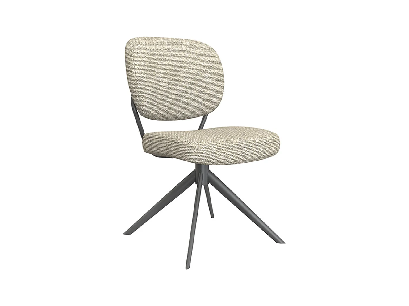 Chaise de salle à manger Geneva - Naturel - Boucle - lot de 2