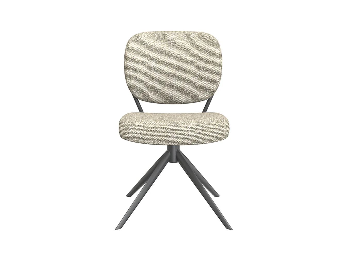 Chaise de salle à manger Geneva - Naturel - Boucle - lot de 2