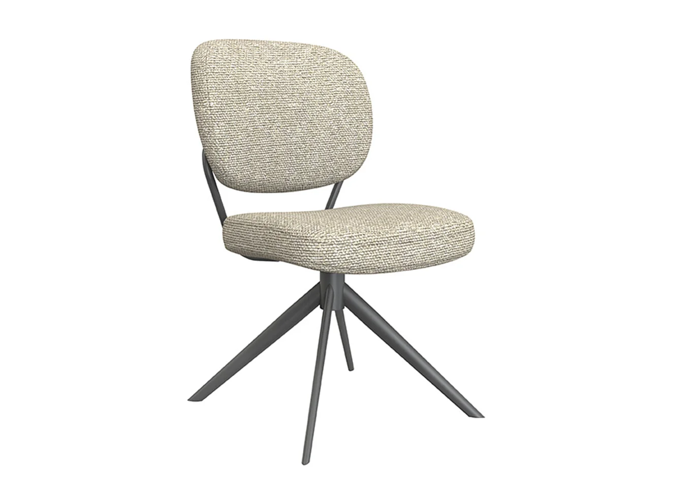Chaise de salle à manger Geneva - Naturel - Boucle - lot de 2
