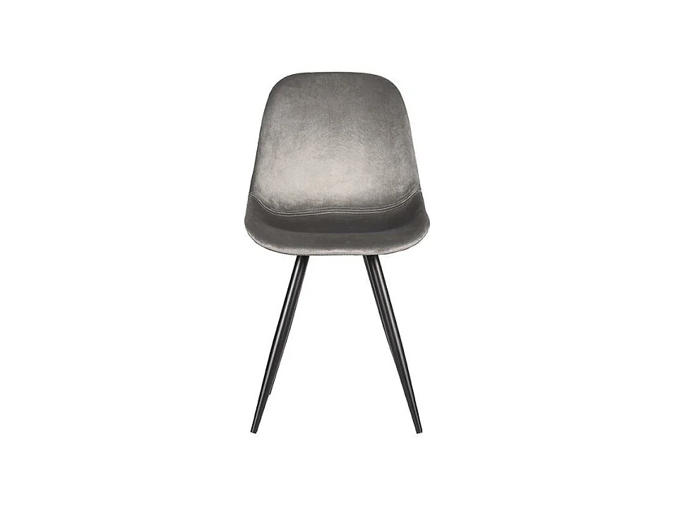 Eetkamerstoel Capri - Grijs - Fluweel - set van 2