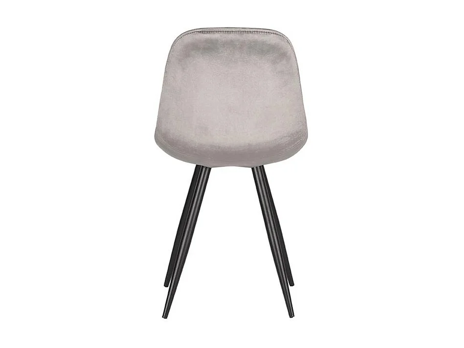 Chaise de salle à manger Capri - Gris - Velours - Lot de 2