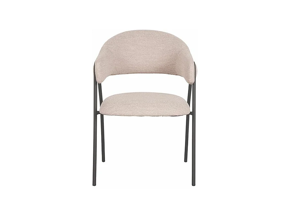 Esszimmerstuhl Lowen - 58x60x84 cm - Natur - Bouclé - 2er-Set