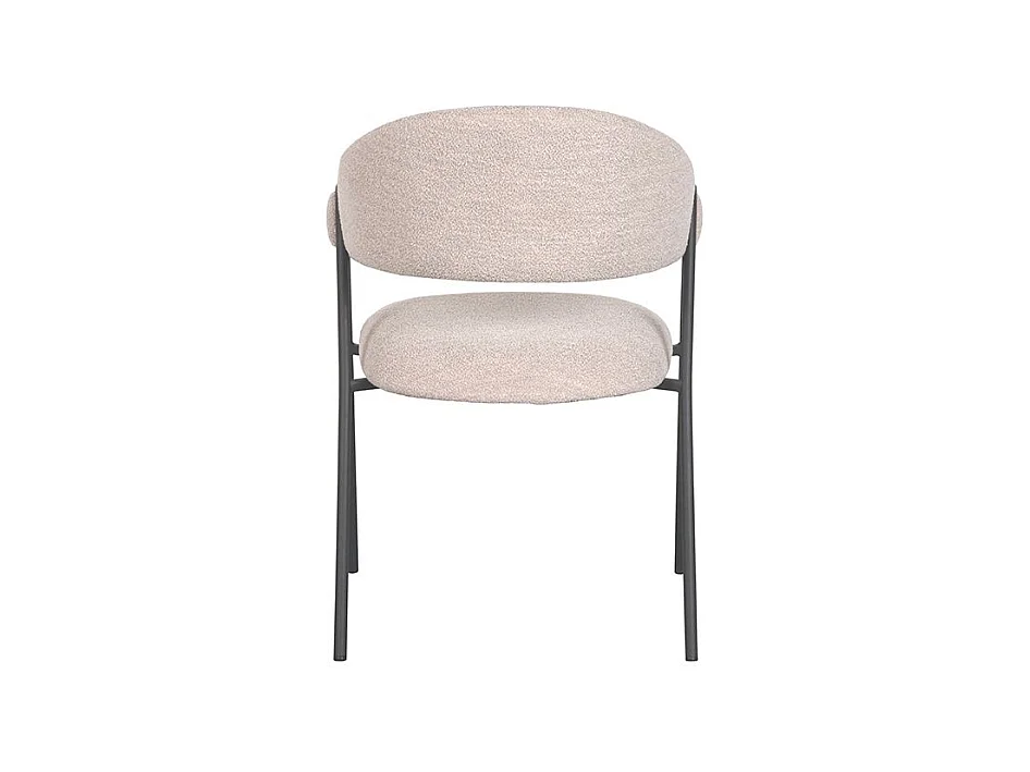 Esszimmerstuhl Lowen - 58x60x84 cm - Natur - Bouclé - 2er-Set