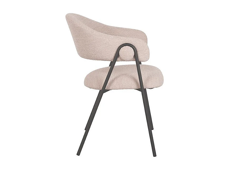 Chaise de salle à manger Lowen - 58x60x84 cm - Naturel - Boucle - lot de 2