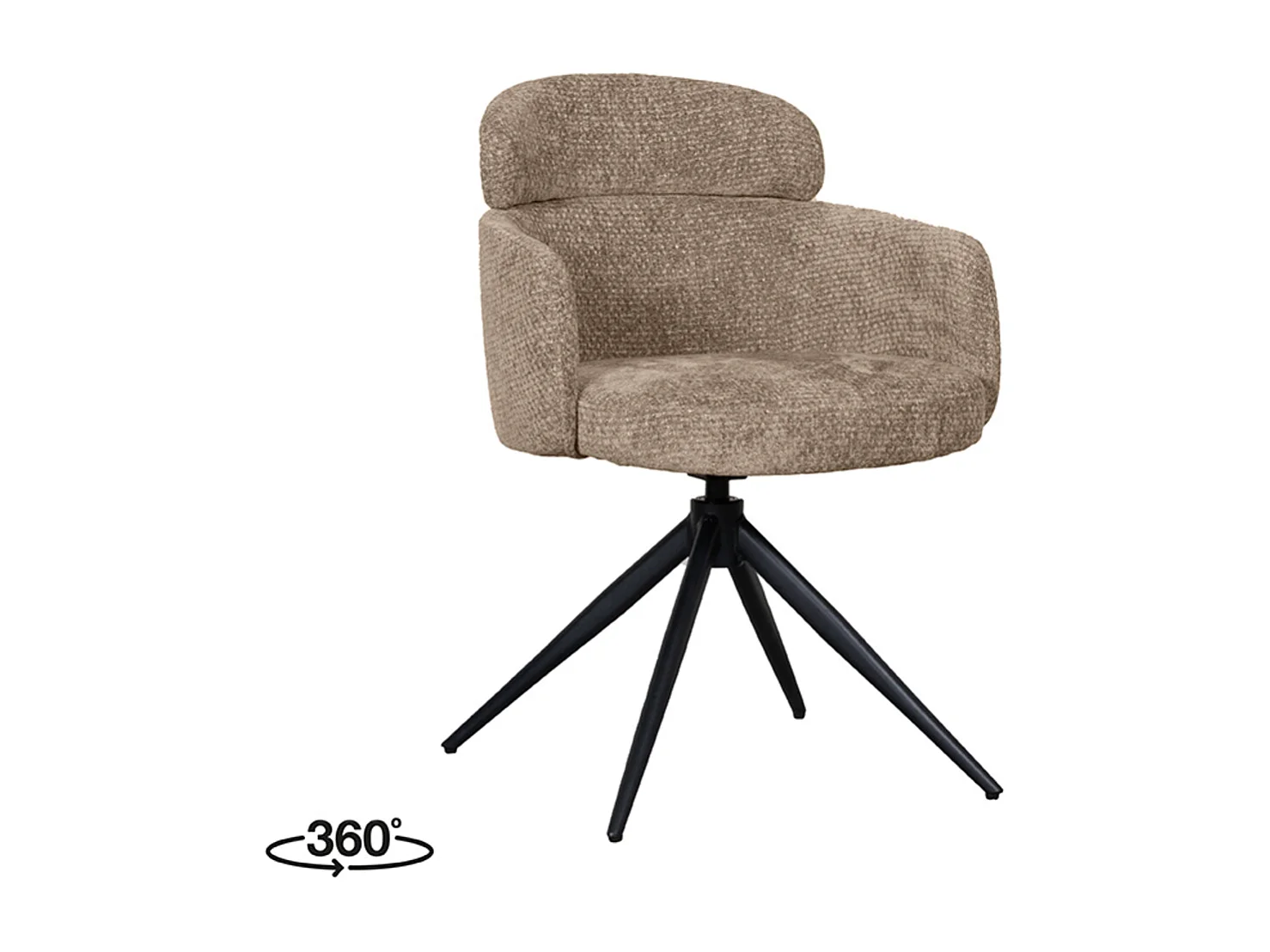 Chaise de salle à manger Levi - Clay - Elite - lot de 2