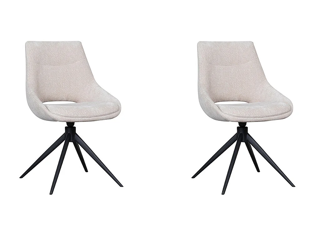 Chaise de salle à manger Marlow - Naturel - Elite - lot de 2