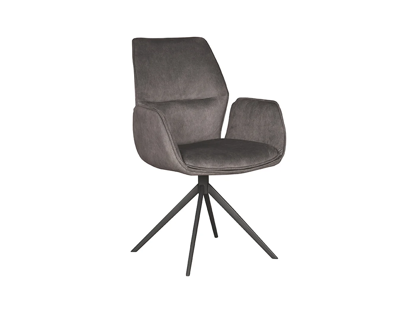 Chaise de salle à manger Mellow - Anthracite - Cosmo - 63 x 58 cm - lot de 2