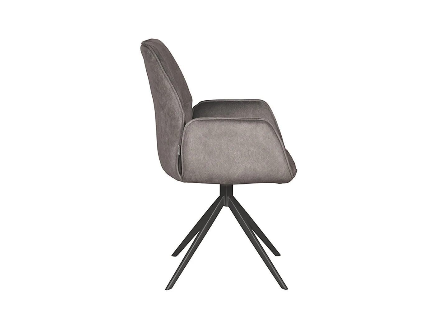Chaise de salle à manger Mellow - Anthracite - Cosmo - 63 x 58 cm - lot de 2