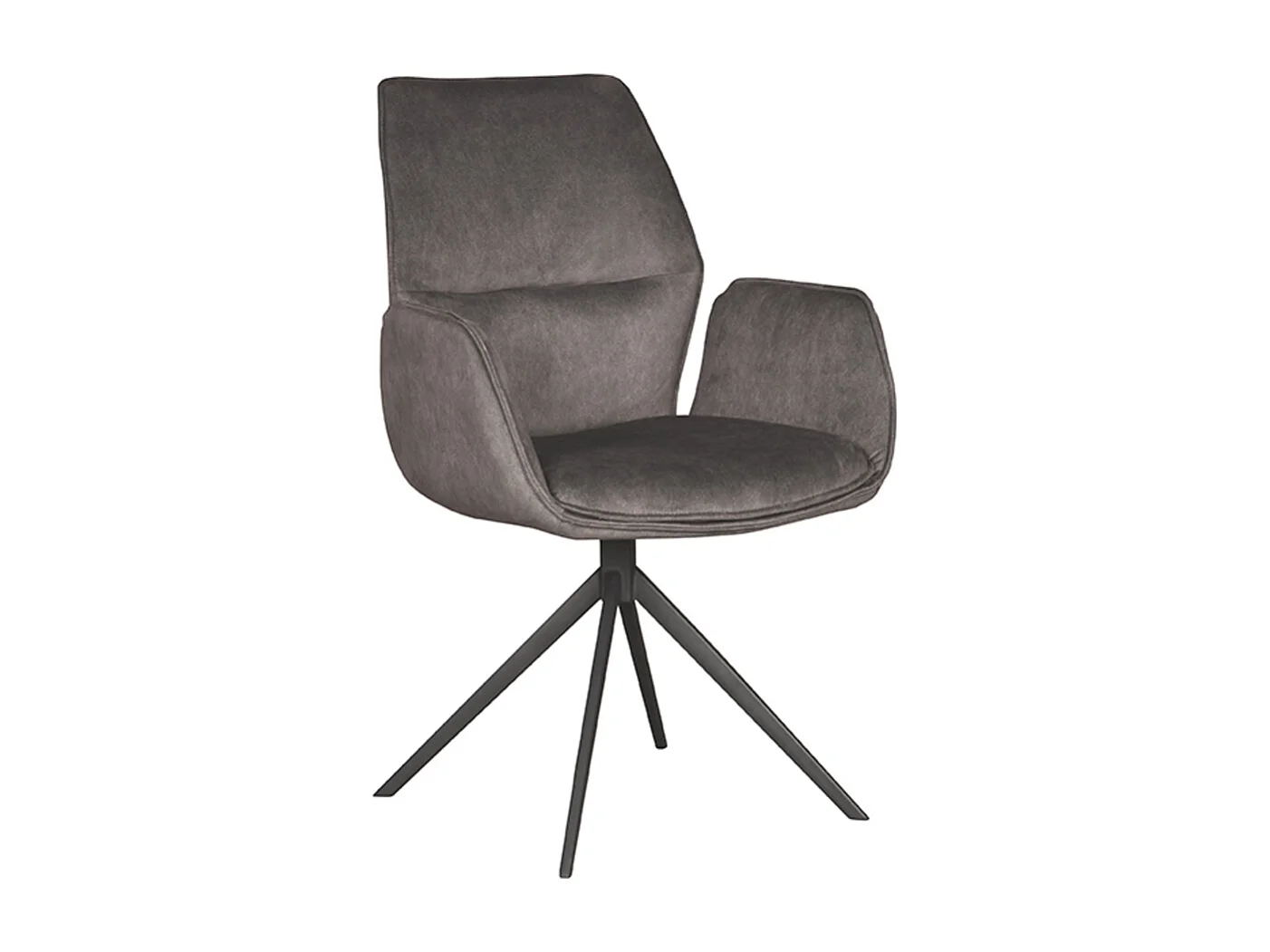 Silla de comedor Mellow - Antracita - Cosmo - 63 x 58 cm - juego de 2