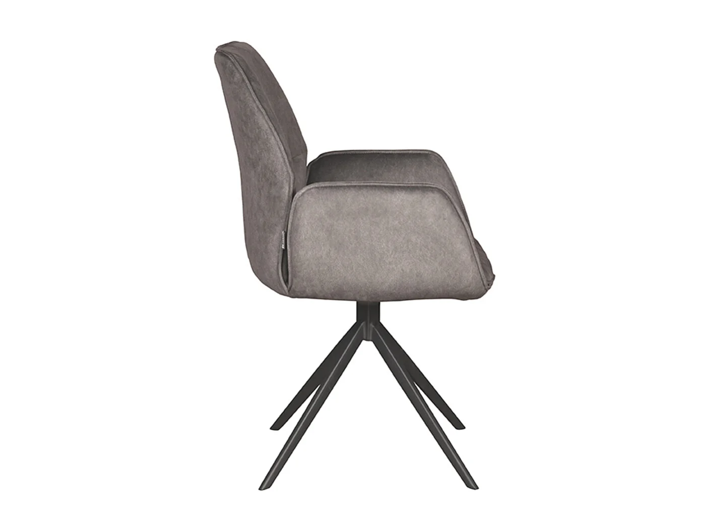 Silla de comedor Mellow - Antracita - Cosmo - 63 x 58 cm - juego de 2