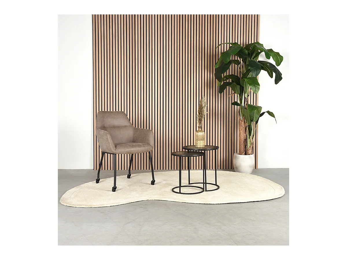 Esszimmerstuhl Lenny - Taupe - Micro Suede - 2er-Set