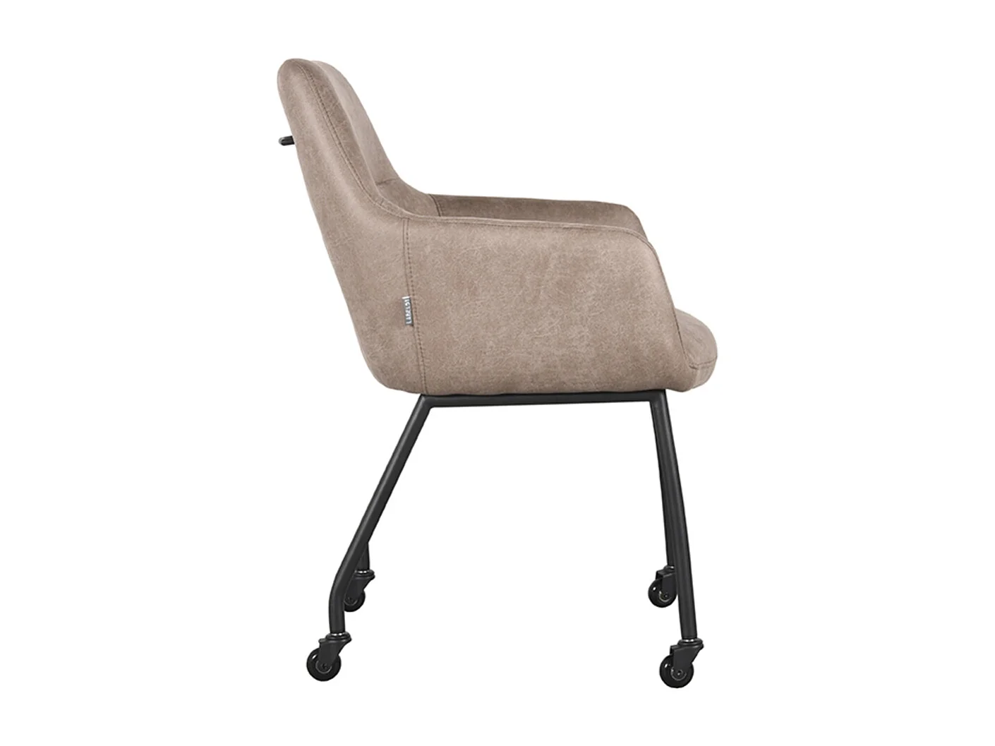 Chaise de salle à manger Lenny - Taupe - Micro Suede - lot de 2
