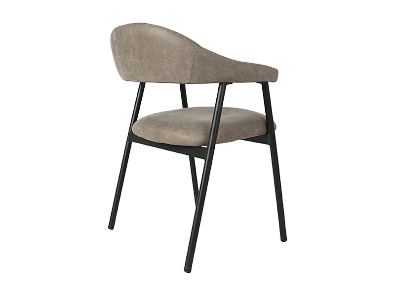 Eetkamerstoel Amaze - Taupe - Micro Suede - set van 2