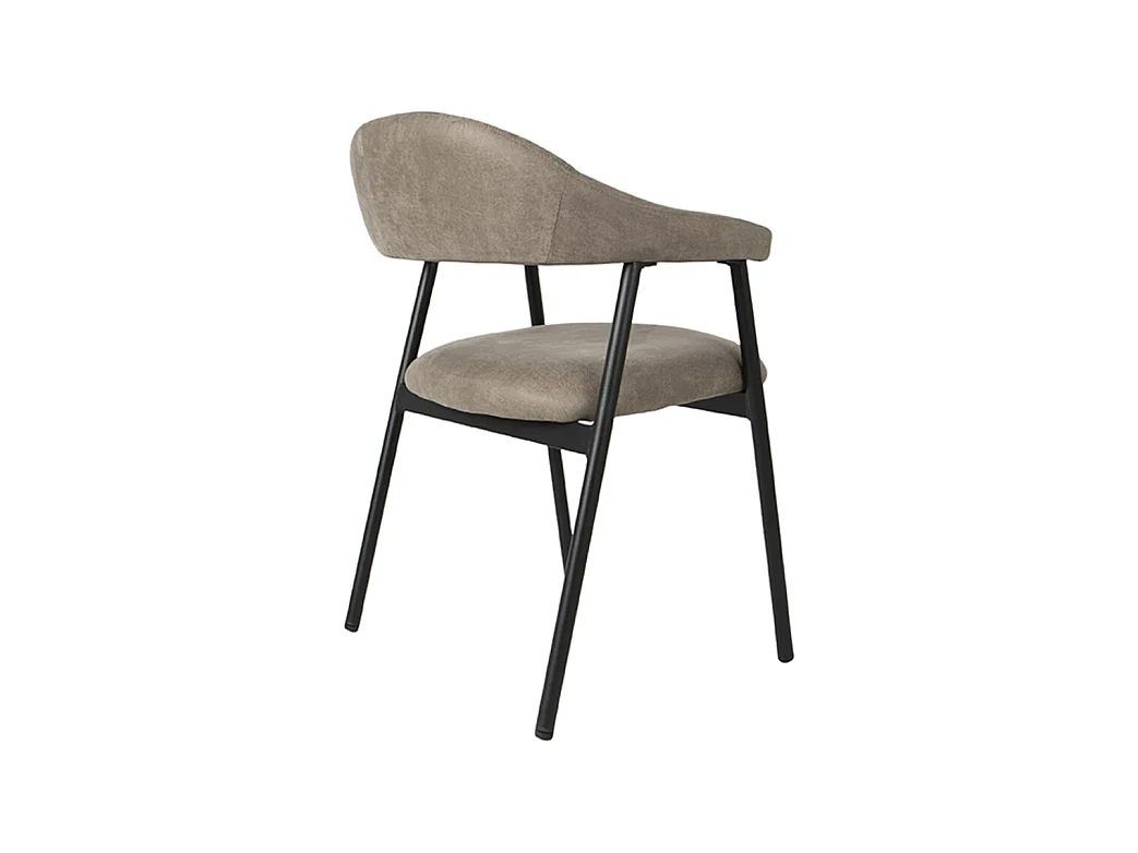 Chaise de salle à manger Amaze - Taupe - Micro Suede - lot de 2