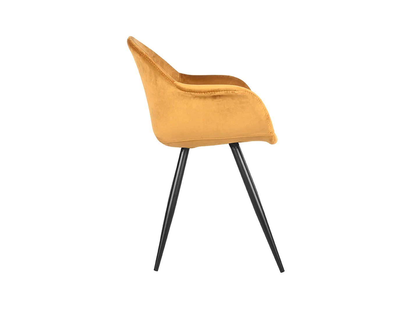 Eetkamerstoel Forli - Oker - Fluweel - set van 2