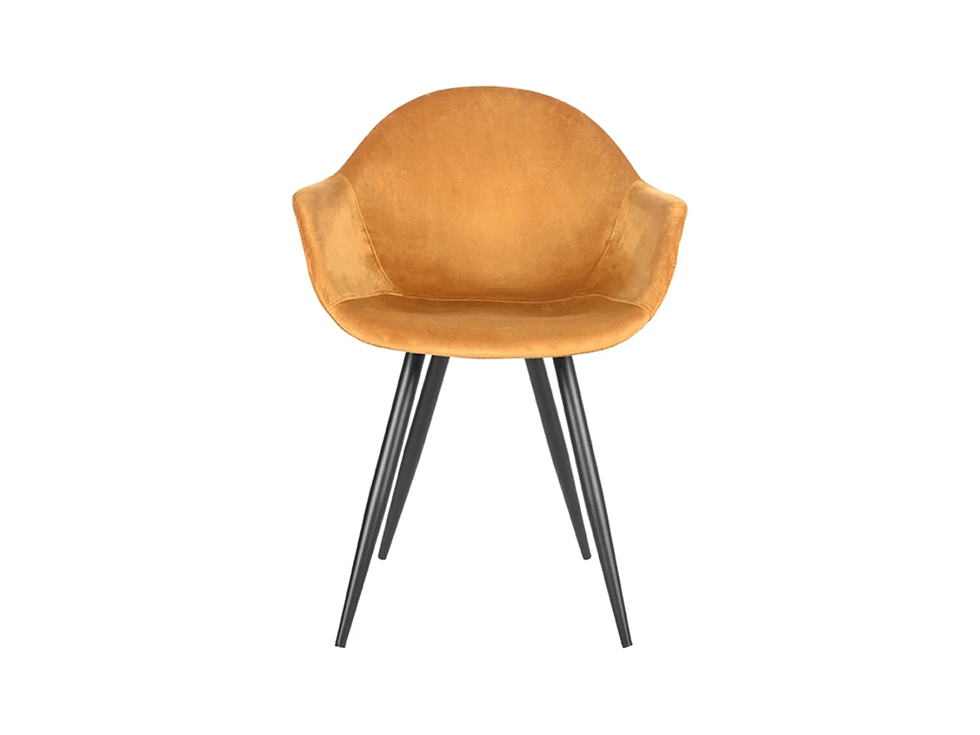 Eetkamerstoel Forli - Oker - Fluweel - set van 2