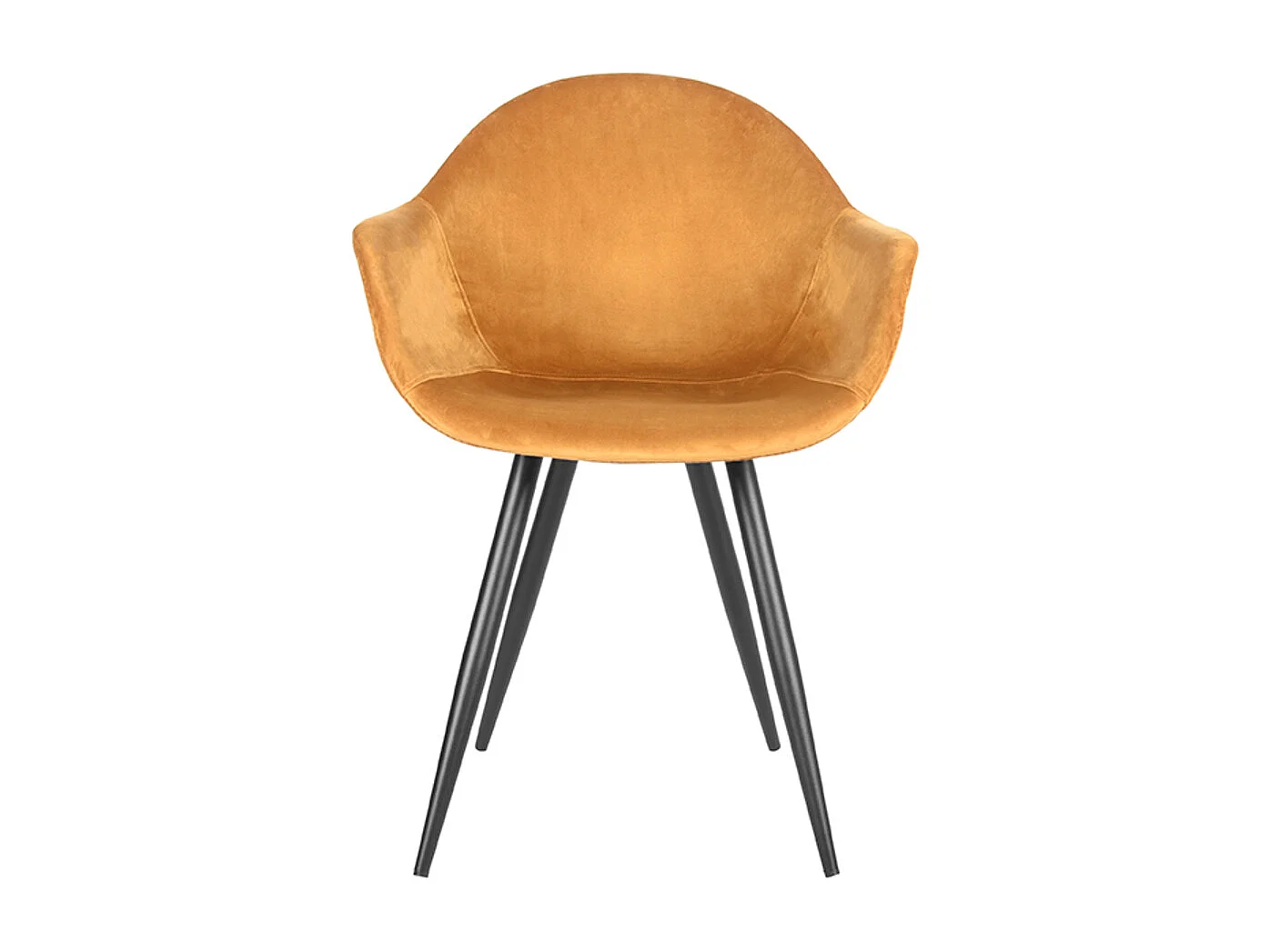 Chaise de salle à manger Forli - Ocre - Velours - lot de 2