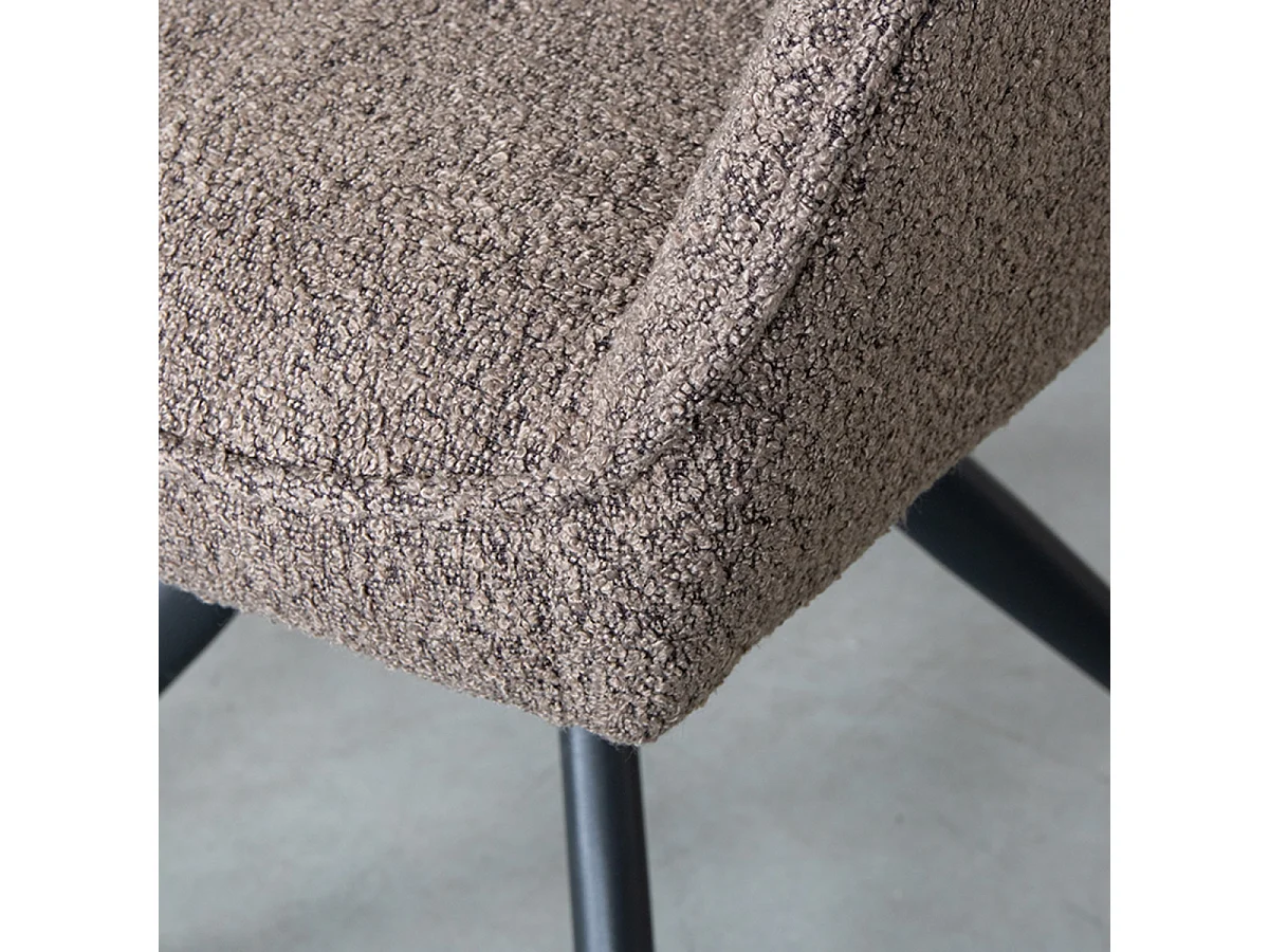 Chaise de salle à manger Finley - Marron - Boucle - lot de 2