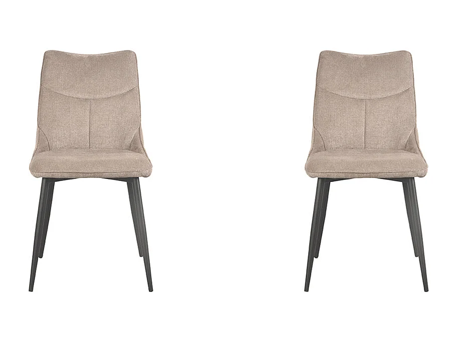 Eetkamerstoel Riv 47x59x88 cm - Naturel - Stof - set van 2