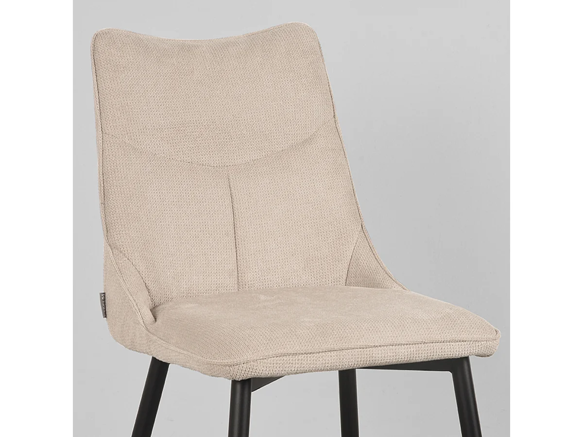 Eetkamerstoel Riv 47x59x88 cm - Naturel - Stof - set van 2