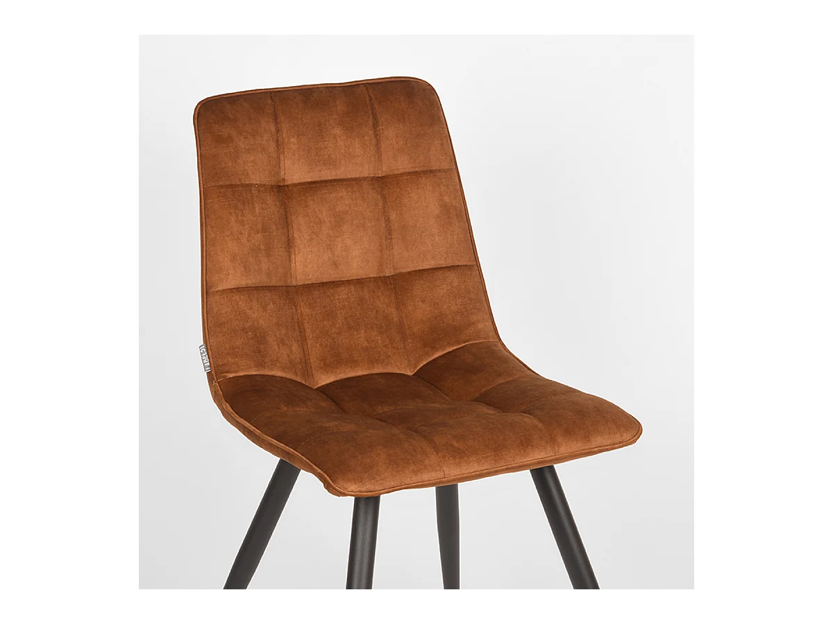 Eetkamerstoel Jelt - Oker - Velours - set van 2