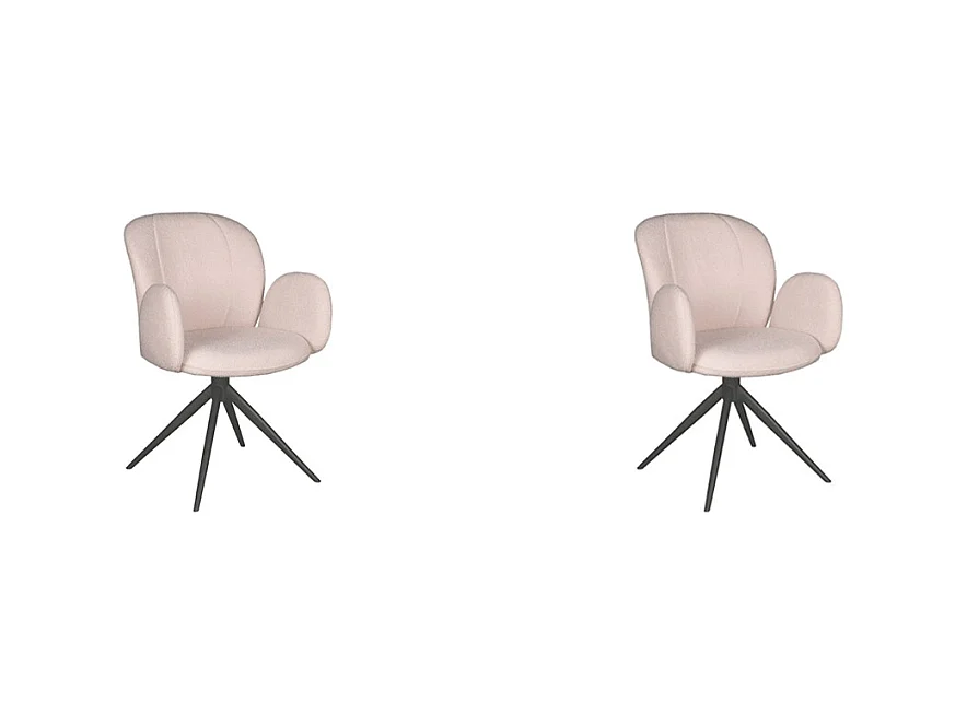 Chaise de salle à manger Kimball - Naturel - Boucle - lot de 2