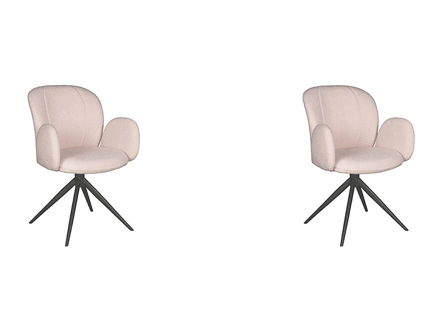 Chaise de salle à manger Kimball - Naturel - Boucle - lot de 2