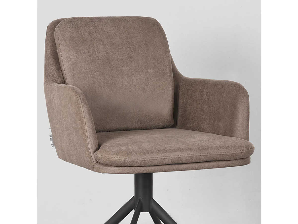 Silla de comedor Joy - Taupe - Micro Suede - Juego de 2