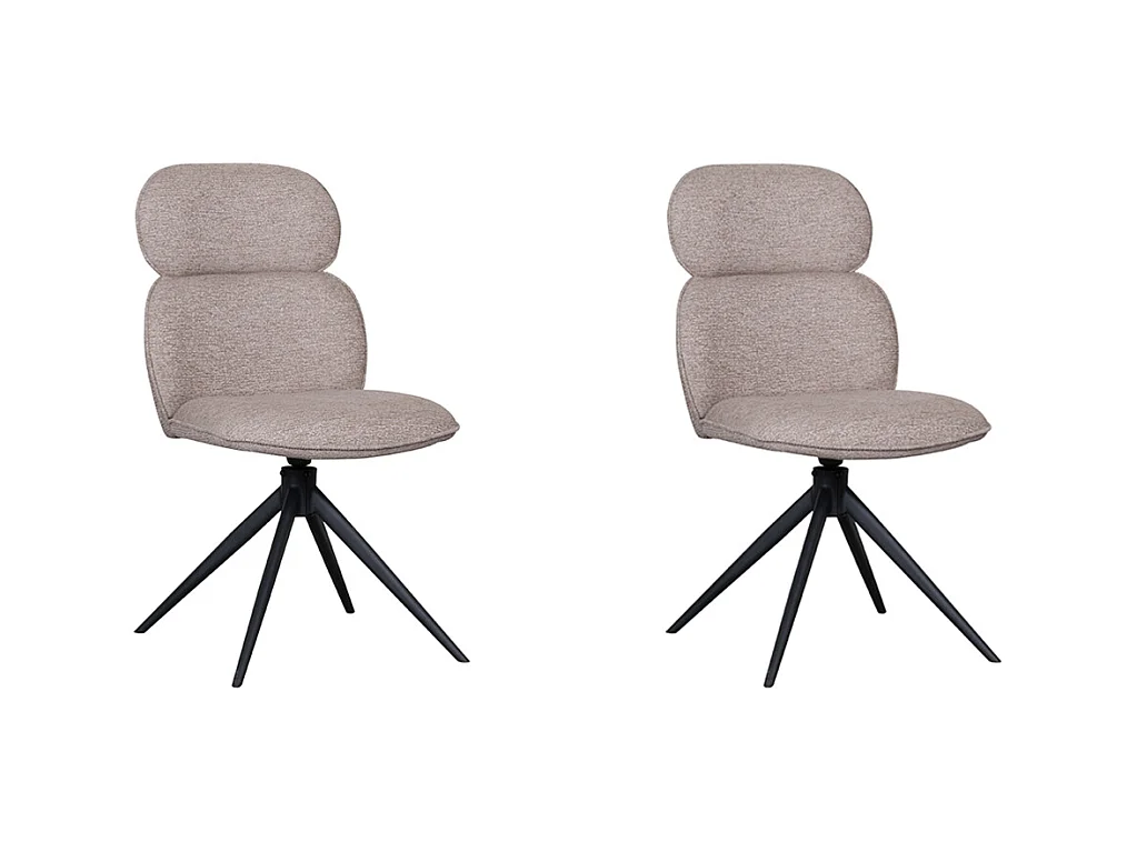 Chaise de salle à manger Finn - Naturel - Boucle - lot de 2