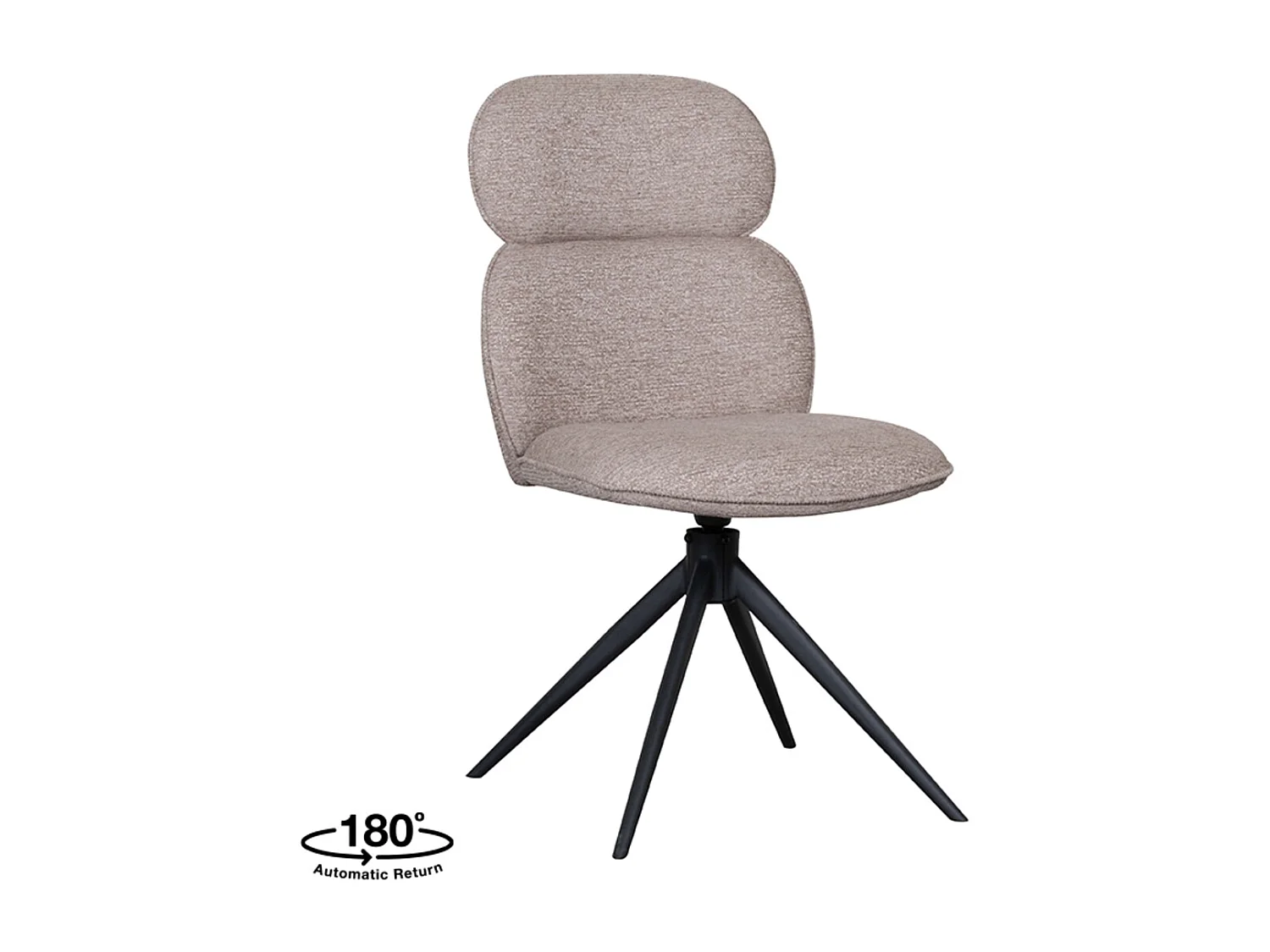 Chaise de salle à manger Finn - Naturel - Boucle - lot de 2