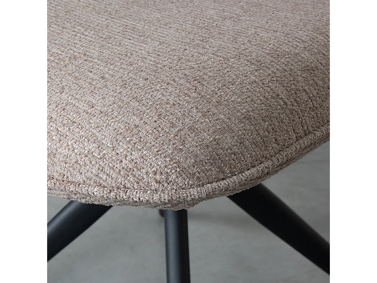 Chaise de salle à manger Finn - Naturel - Boucle - lot de 2