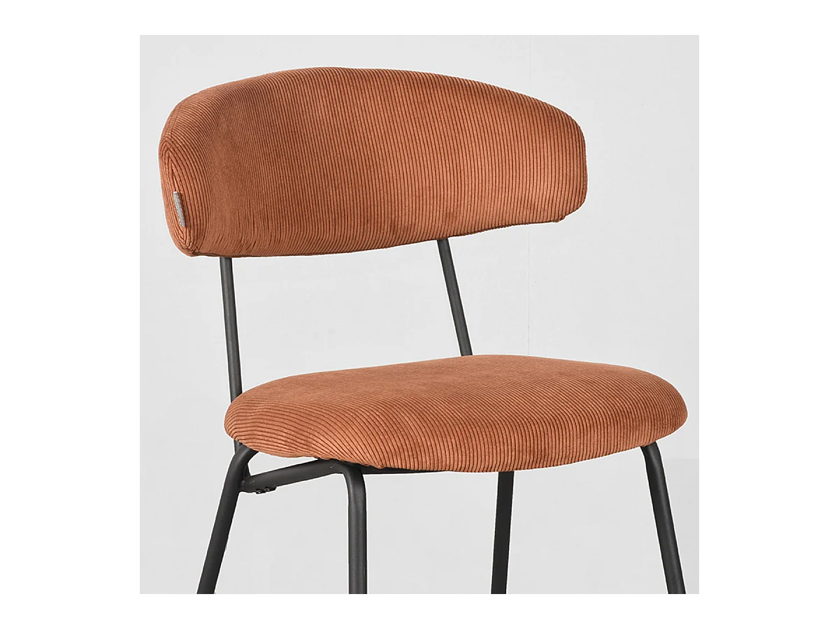 Chaise de salle à manger Zack - Rouille - Ribcord - lot de 2