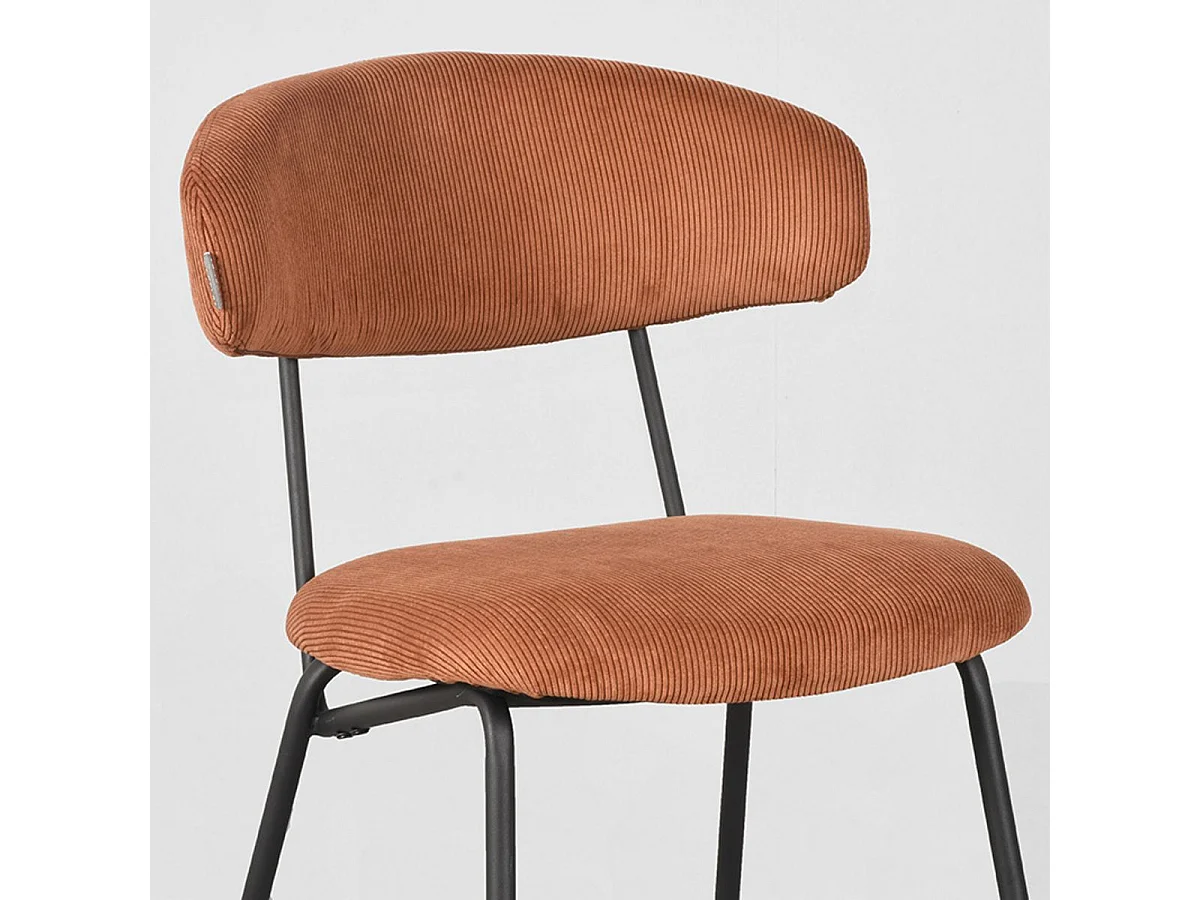 Chaise de salle à manger Zack - Rouille - Ribcord - lot de 2
