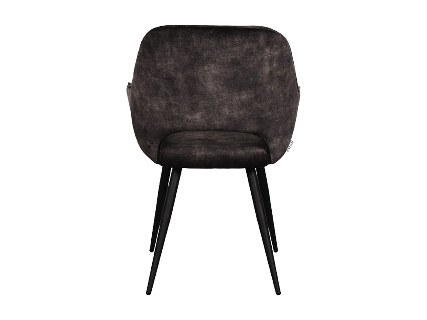 Chaise de salle à manger Fer - Anthracite - Velours - lot de 2