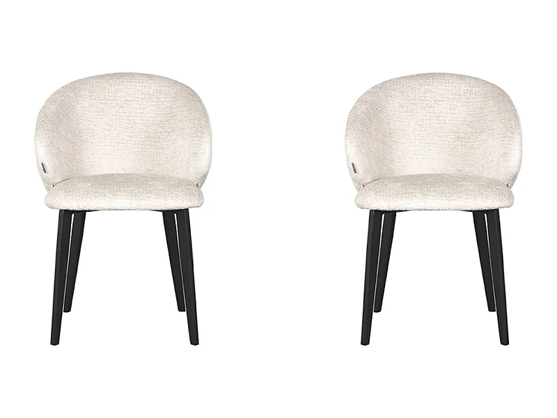 Eetkamerstoel Logan - Crème - Micro Suede - set van 2