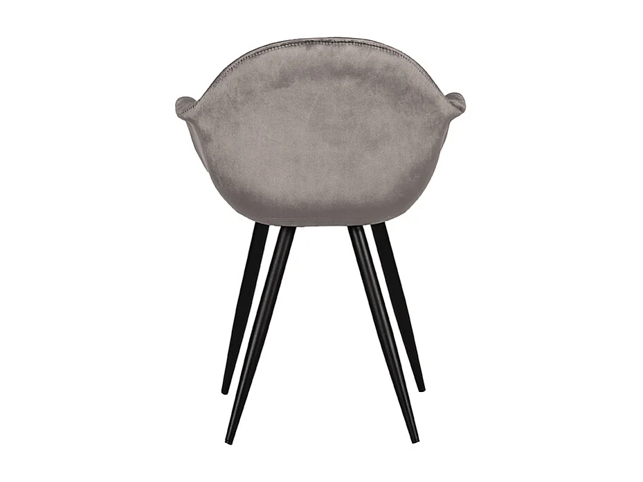 Eetkamerstoel Forli - Grijs - Fluweel - set van 2