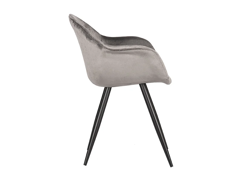 Esszimmerstuhl Forli - Grau - Samt - 2er-Set