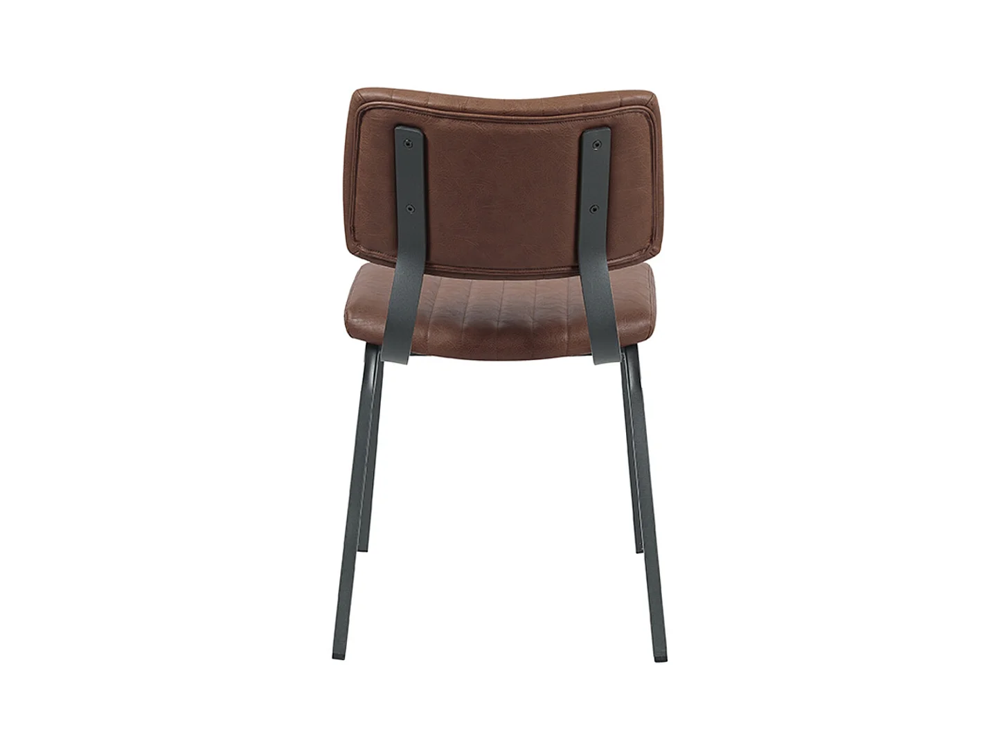 Chaise de salle à manger Gusto - Marron - Cuir PU - Lot de 2