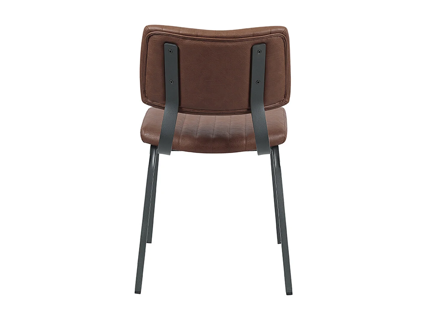 Chaise de salle à manger Gusto - Marron - Cuir PU - Lot de 2