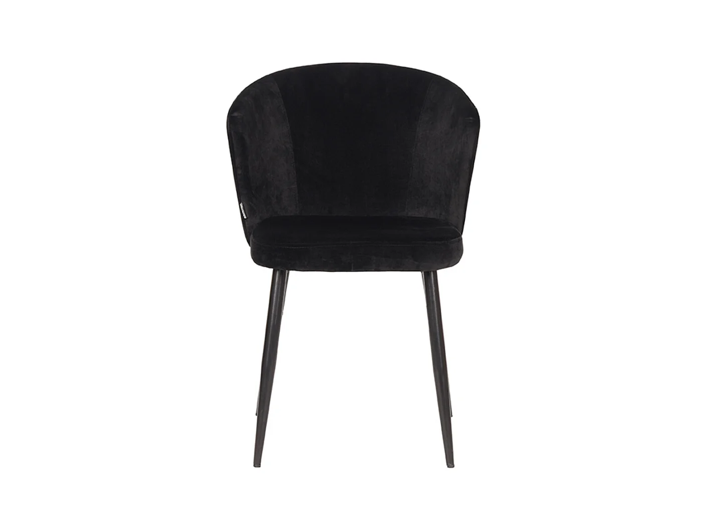 Chaise de salle à manger Wave - Noir - Velours - lot de 2