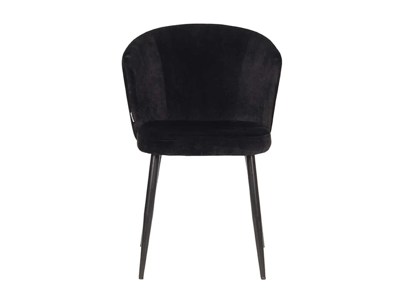 Chaise de salle à manger Wave - Noir - Velours - lot de 2