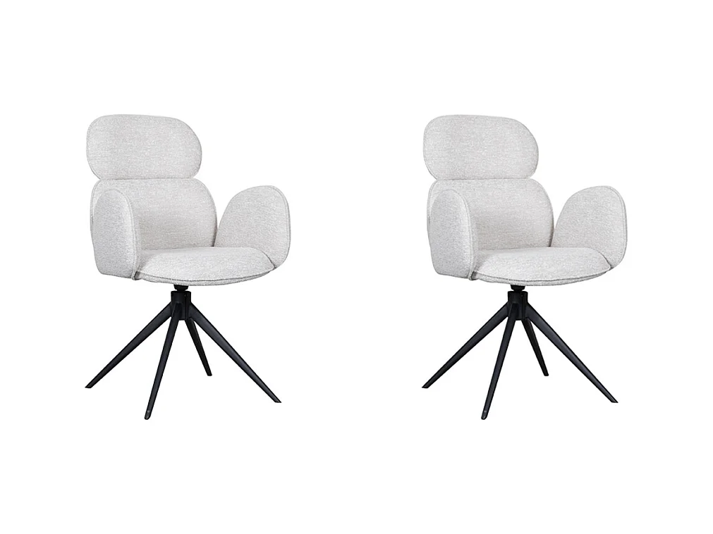 Chaise de salle à manger Vidar - Naturel - Boucle - lot de 2