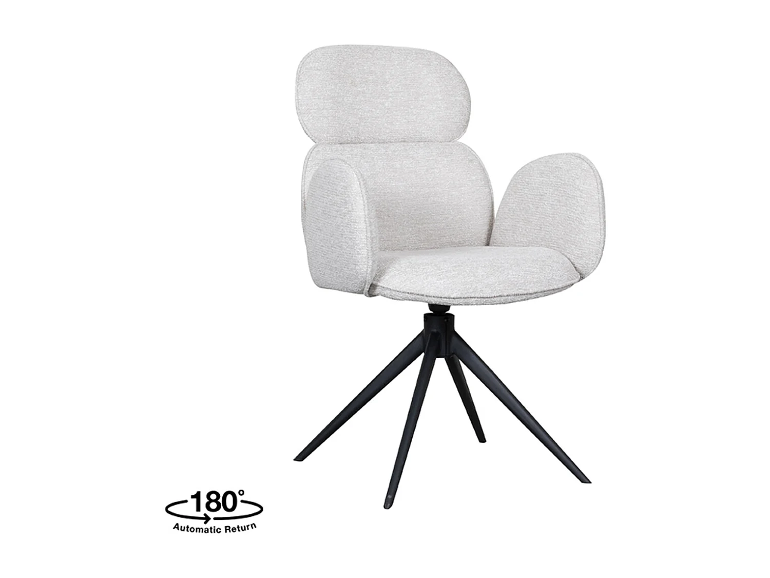 Chaise de salle à manger Vidar - Naturel - Boucle - lot de 2