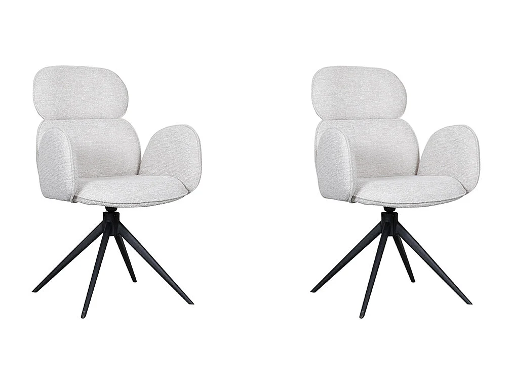 Chaise de salle à manger Vidar - Naturel - Boucle - lot de 2