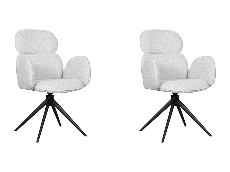 Chaise de salle à manger Vidar - Naturel - Boucle - lot de 2