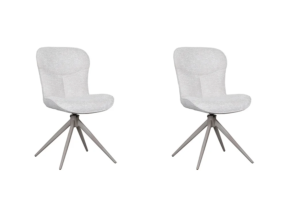 Chaise de salle à manger Thorben - Naturel - Tissu - Lot de 2